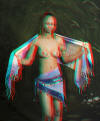 Veronica Topless with Scarf anaglyph